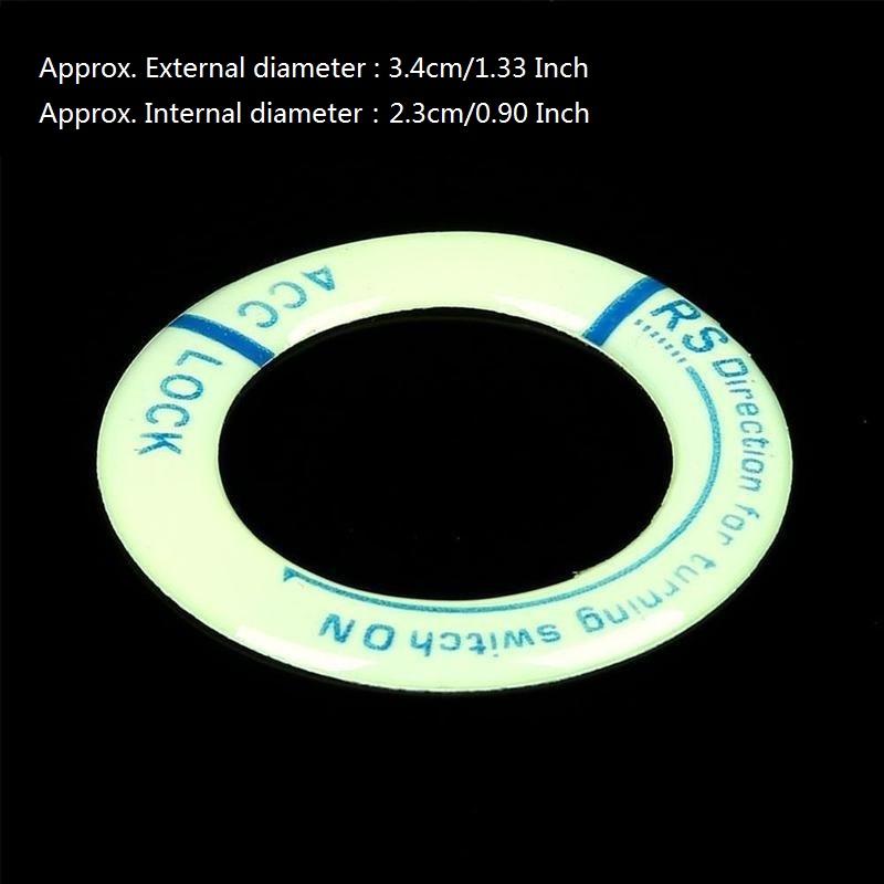 Luminous Car Ignition Key Hole Ring Coil Switch Decor Sticker