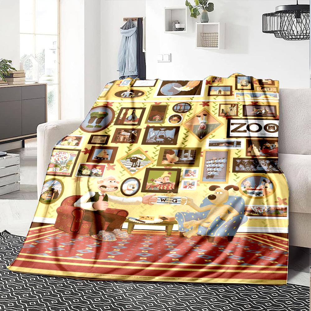 Wallace Gromit Blanket, High quality Comfortable for All Seasons, Home Decor, Warmth and Comfort