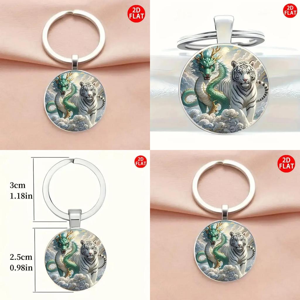 Dragon Mythology Keychain With Glass Material For Office Gift And Party Favor