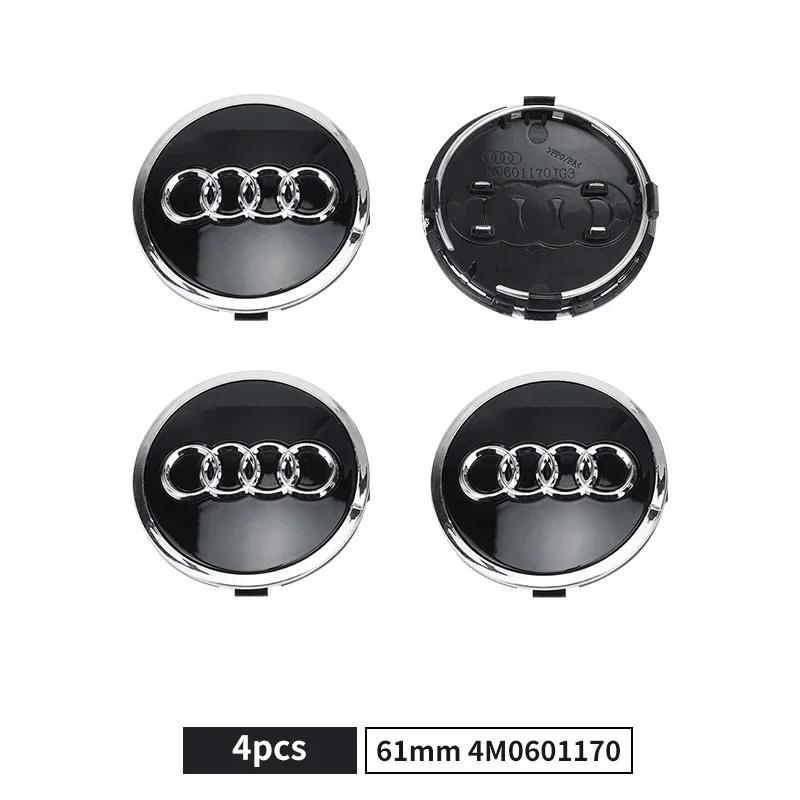 For Audi A5 60/61/68/69mm Car Emblem Wheel Hub Caps Hubcap Badge Styling For Audi B5 B6 B7 B8 B9 A3 8P 8V 8L A5 A6 C6 C5 C7 4F A1 A7 A8 Q2