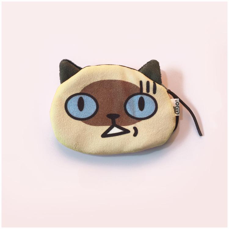 Cute Mini Cat Coin Purse Headphone Data Cable Lipstick Storage Bag Luxury Designer Wallet Clutch Bag for Women