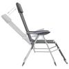 Foldable Lounge Chairs with Footrest 2 pcs Grey Textilene
