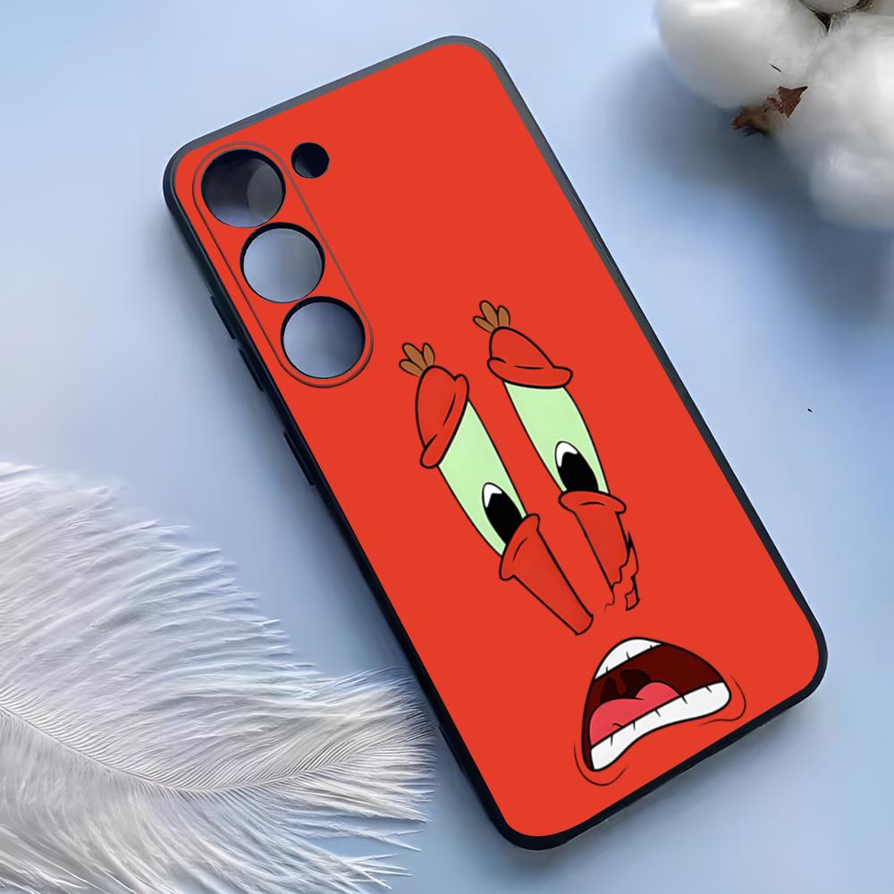 PongeBob Krabby Patty Phone Case For Samsung S25 Ultra S24 S23 S22 S21 S20 Plus Fe Galaxy A54 A53 A34 A25 Silicone Cover
