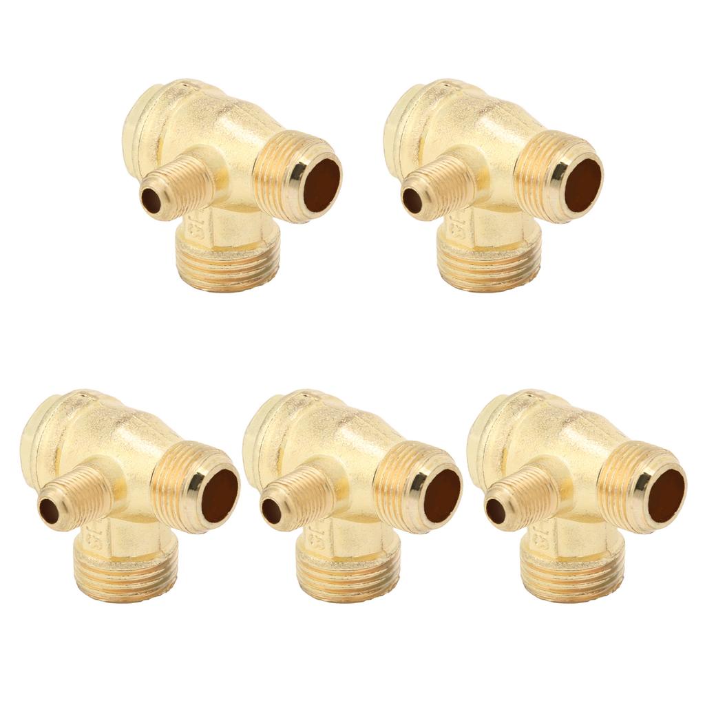 5Pcs Air Compressor Check Valve 1?Way 12x38x10 Chamfer Zinc Alloy Small Air Pump Accessories