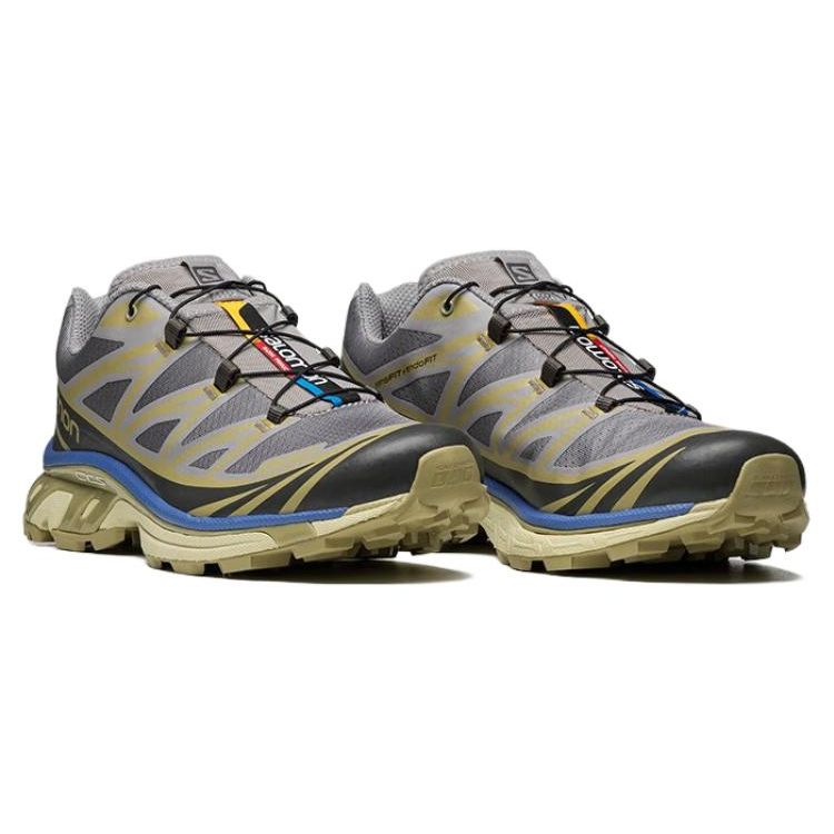 SALOMON XT-6 Спортивная Мода Трендовые Кроссовки для Трейлраннинга Унисекс Кроссовки Серо-голубиные 471479