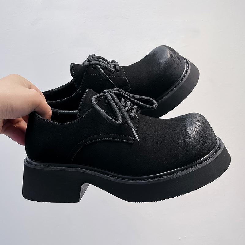 Мужские повседневные дезерты в английском стиле на шнуровке из коровьей замши, дерби, ковбойские платформенные кроссовки, черные, коричневые, молодежная обувь