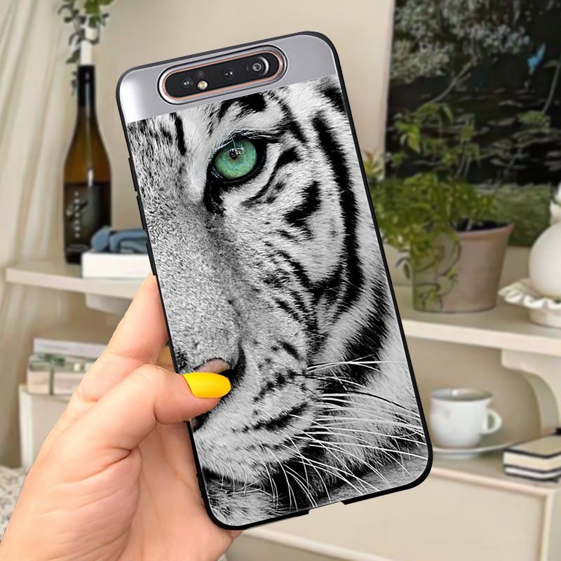 Case For Samsung A80 Case Soft Silicone Cartoon Back Cover For Samsung Galaxy A80 GalaxyA80 A 80 A805 Fundas shell Black coque
