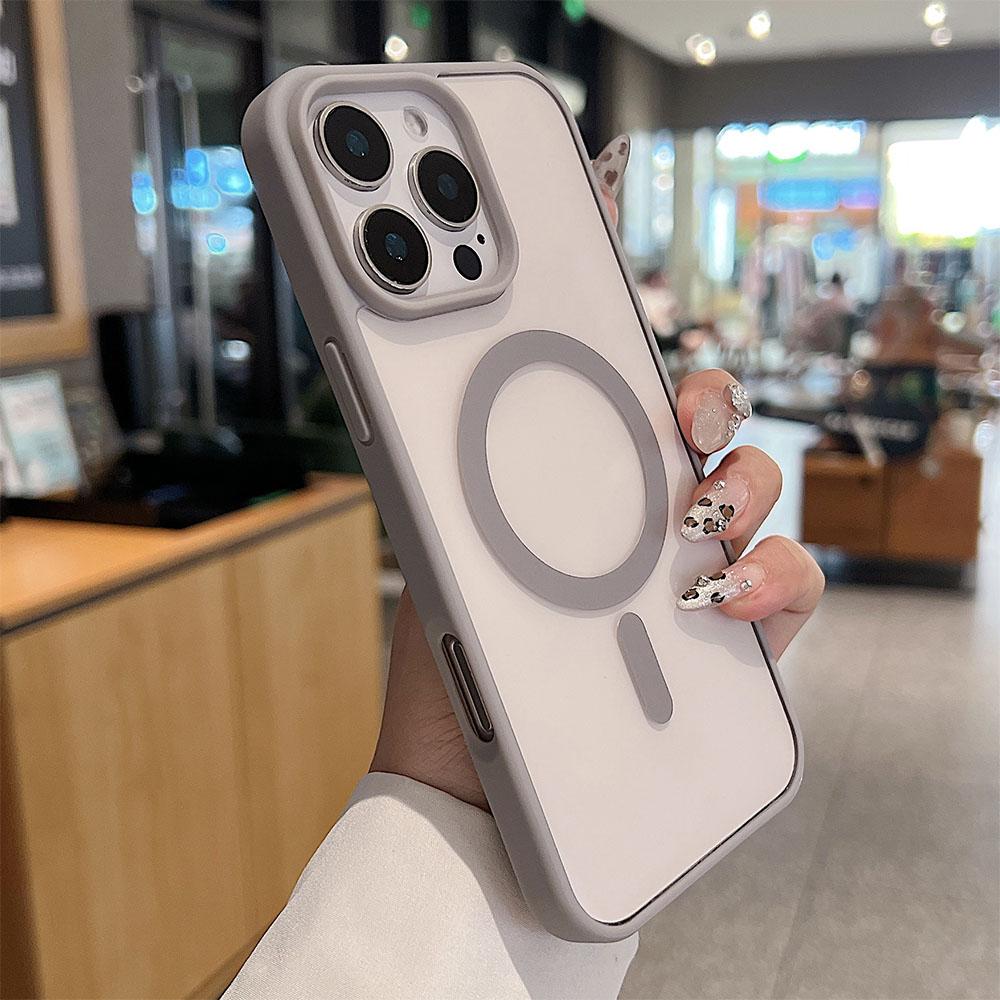 Прозрачный чехол Magsafe для iPhone 16 15 14 Plus 13 12 11 Pro X XR Max Mini Магнитный чехол для беспроводной зарядки