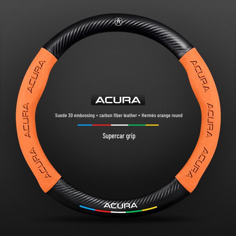 Acura CDX 2016-2021 Ultra-Thin Carbon Fiber Suede Leather Steering Wheel Cover
