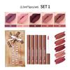 5-pack Matte Velvet Lipstick Set, Non-stick Lip Gloss Set, Waterproof and Sweat-proof, Long-lasting Moisturizing, Exquisite Gift