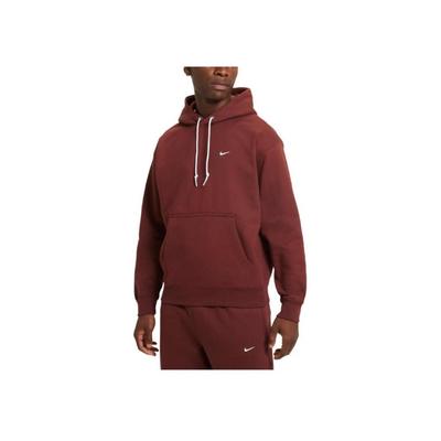 Nike Худи Solo Swoosh однотонное повседневное удобная толстовка с длинным рукавом мужская худи коричневая DX1355-231