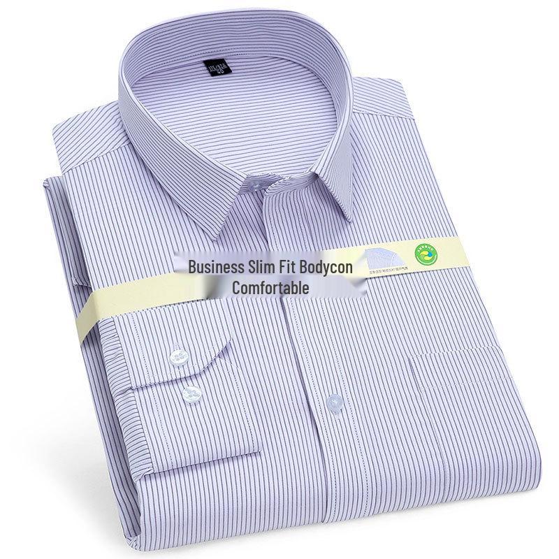 Мужская рубашка с длинным рукавом Golden Shield, белая в полоску, свободного кроя, деловая, формальная, на пуговицах