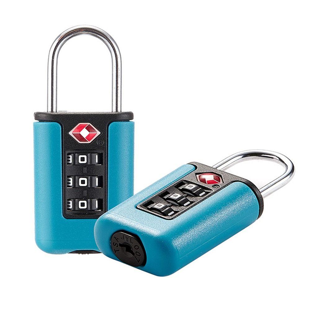 Locker Luggage Password Lock TSA Customs Code Lock Contrast Color Padlock 3 Digit Combination Lock
