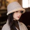 Winter Hat Women's Large Brim Fleece Thickened Warm Bucket Hat Showing Washbasin Hat Versatile Bucket Hat
