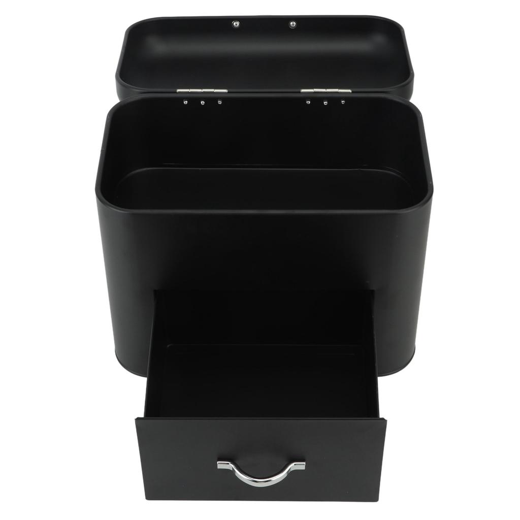 Iron Bread Box 2 Shelves Large Capacity Large Farmhouse Bread Container for Bread Bagels Cookies