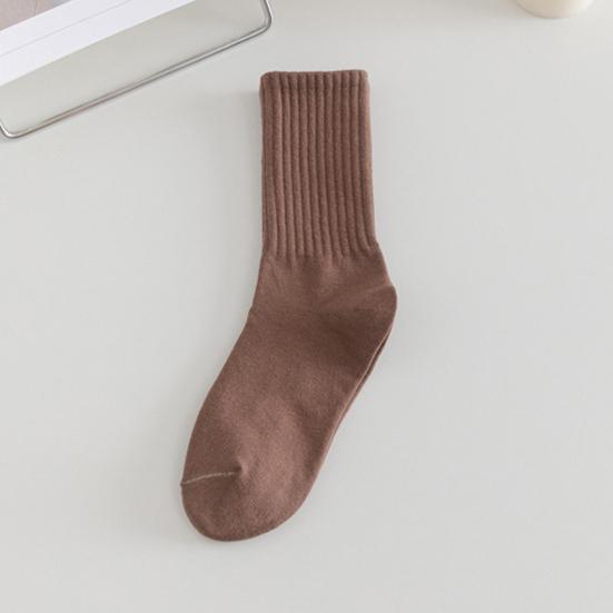 5 пар женских носков средней длины без запаха, толстые, теплые, однотонные, высокоэластичные, нескользящие, впитывающие пот, не садятся, спортивные зимние носки