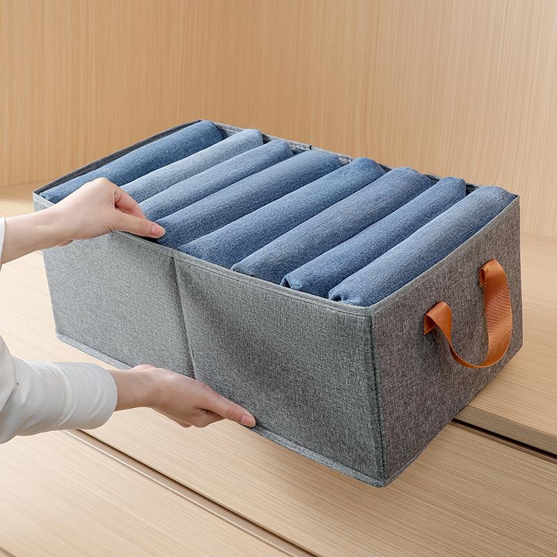 Большая вместимость пыленепроницаемого ящика для хранения складной нетканый ящик для хранения нижнего белья с ручкой для спальни гостиной экономит место