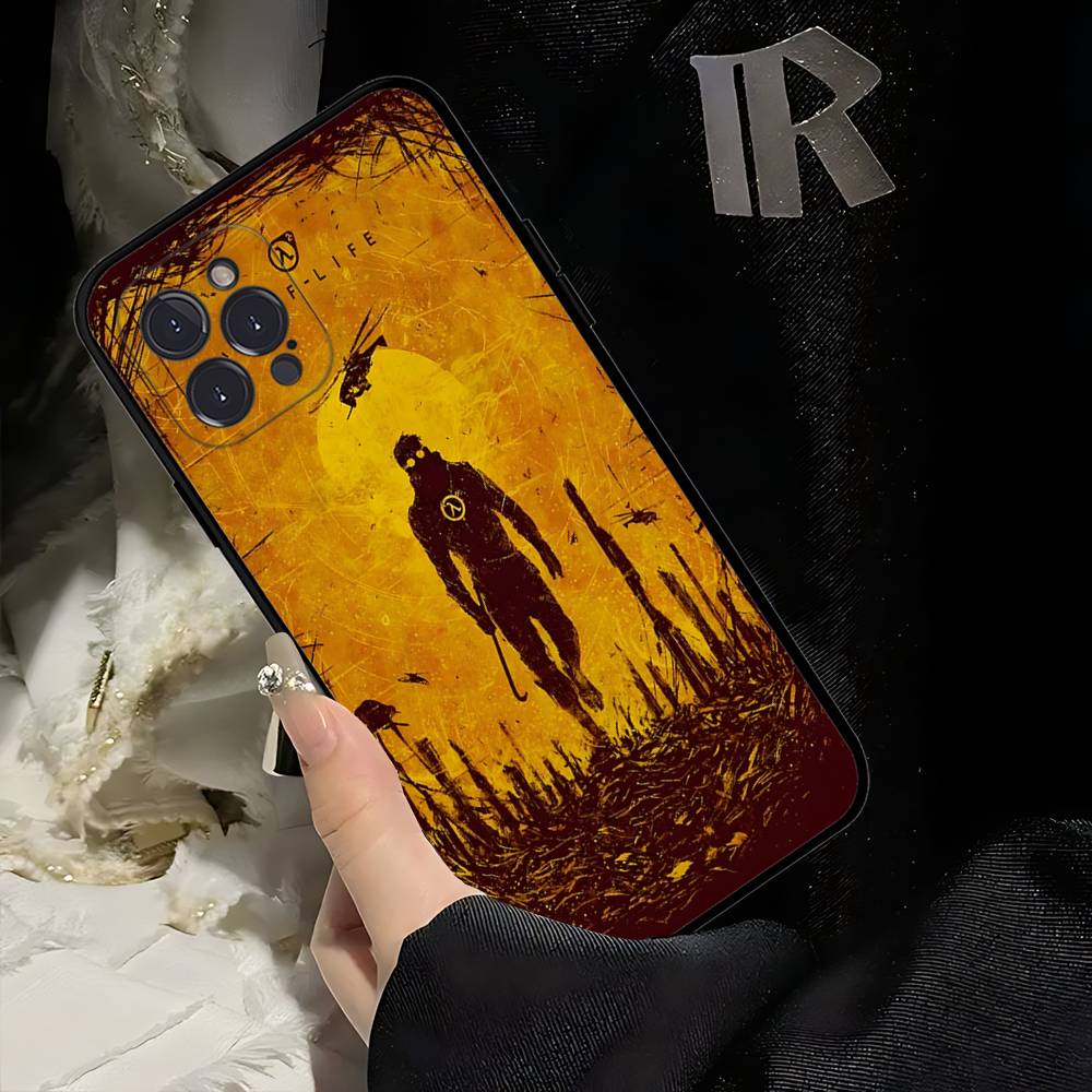 Чехол для телефона Half Life Для iPhone 17 16 15 14 13 12 11 Pro Max Plus Mini Мягкий Черный Чехол