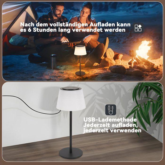 Lampe de table sans fil NETTLIFE Lampe tactile LED Batterie rechargeable USB Intensité variable