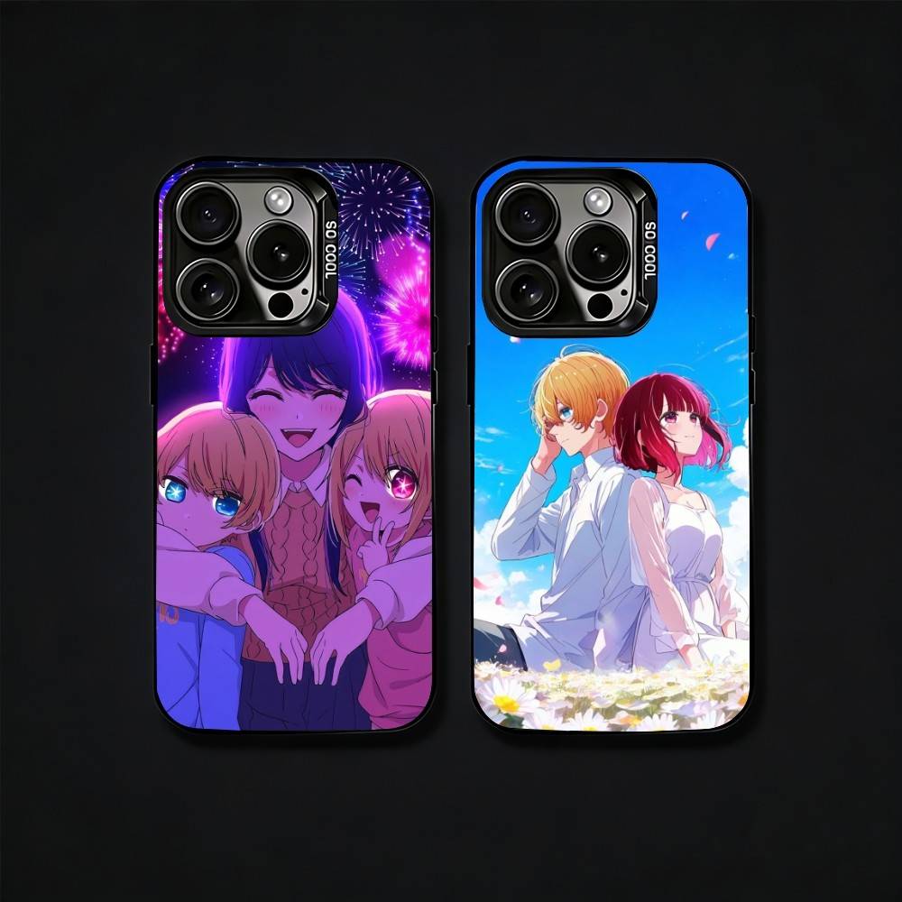 Чехол для телефона Anime O-Oshi No Ko для iPhone17, 16,15,14,13,12 Pro Max Черный Конфетный Матовый Ударопрочный Чехол