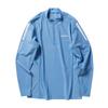 Water Repel Half Zip Shirt Long Sleeve Saxe Blue L SH-040X