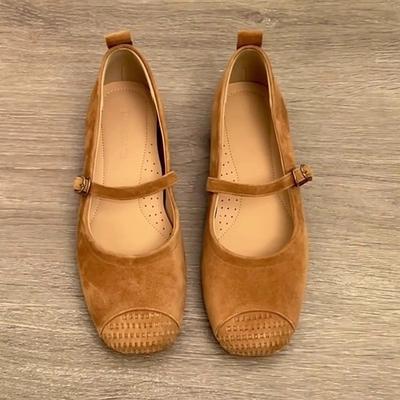 Супермягкая кожа~ Французские плоские туфли-одинарки женские, юбочные, универсальные балетки, вечерние туфли в стиле ретро Мэри Джейн