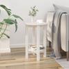  Coffee Table, White, Ø 40x60 Cm, Solid Pine Wood