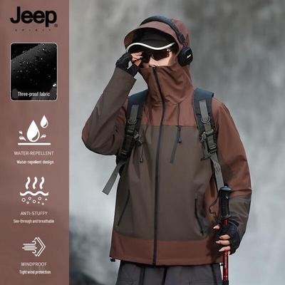Куртка унисекс JEEP SPIRIT, ветрозащитная и водонепроницаемая, для активного отдыха.