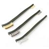 3pcs Mini Wire Brush Set Steel Brass Nylon Cleaning Polishing Detail Metal Rust Brush Polishing Derusting Cleaning Tools