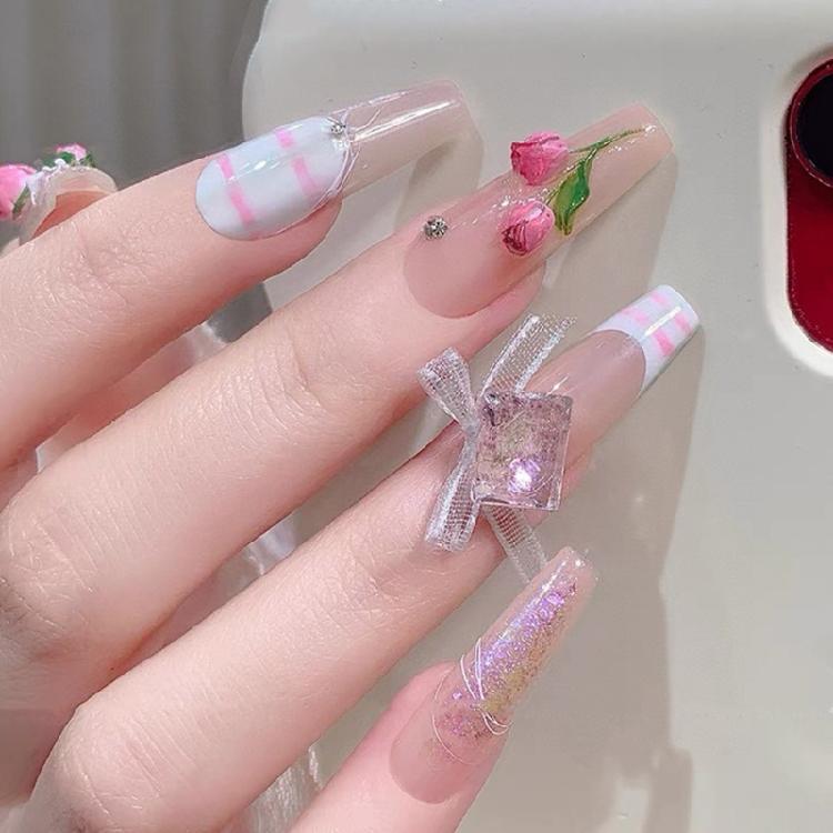 Силиконовые формы для дизайна ногтей с цветочными мотивами Наборы для ручного изготовления для домашнего маникюра Профессиональные принадлежности для нейл-арта