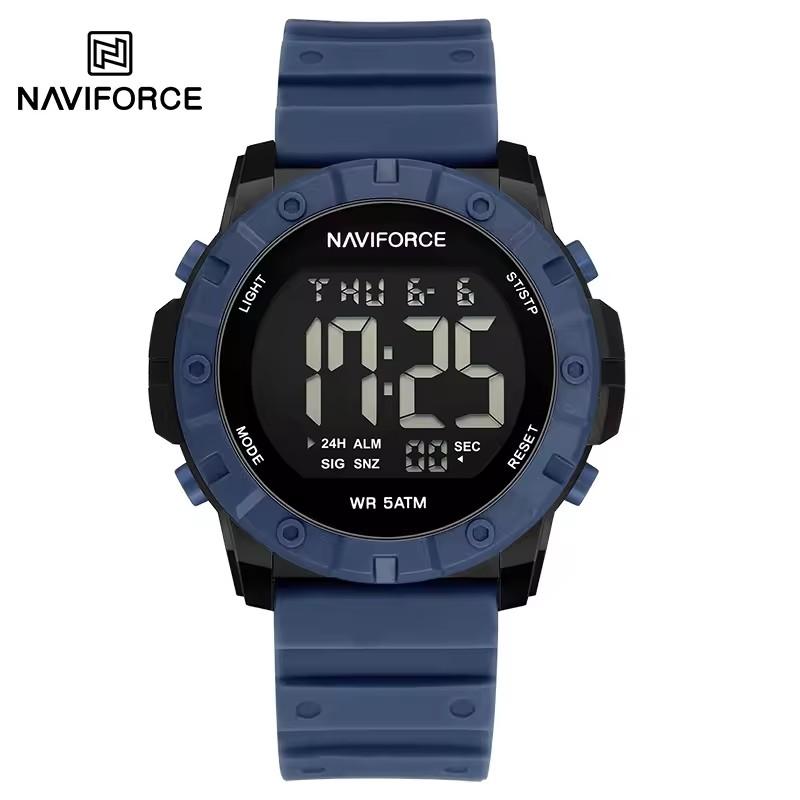 NAVIFORCE 7110 Топовый Бренд Мужские Часы Силиконовый Ремешок Модные Спортивные Повседневные Наручные Часы Роскошные Часы с Хронографом Мужские Relojes