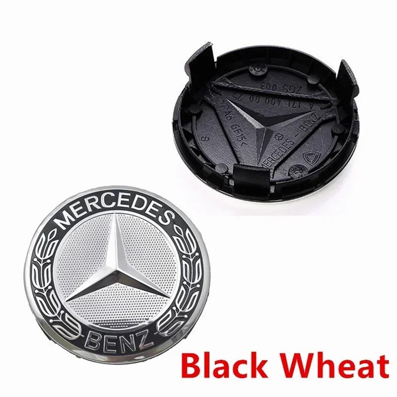 C200 E200 Новый 2025 Для Mercedes Benz 4 шт. 75 мм колпачок ступицы колеса для Mercedes Benz W124 W140 W163 W202 W203 W204 W208 W220 W21