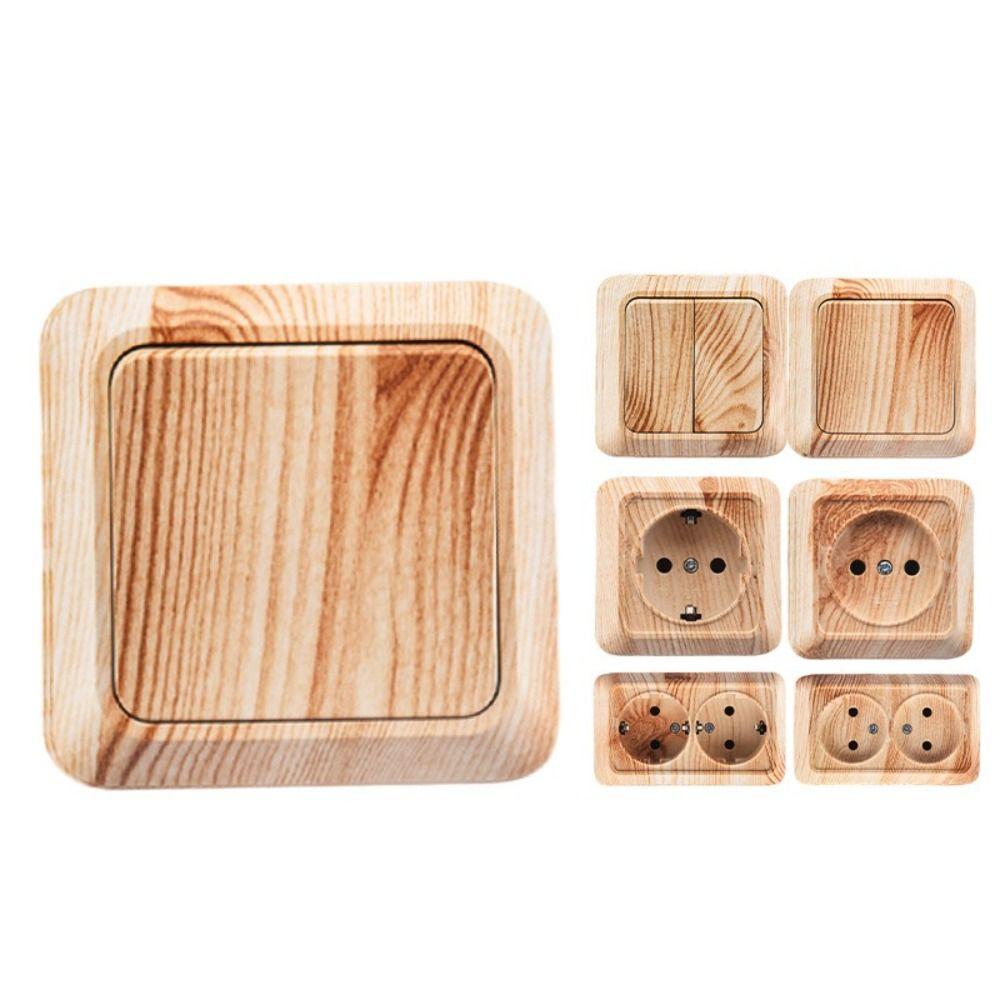 Plastic Wall Switch EU Standard Rocker Light Switch Durable Power Socket  Wall Mount