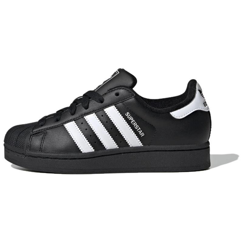 adidas Оригинальные кроссовки Superstar 2 Low top для скейтбординга для детей, черные кроссовки JH9977