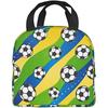 Сумка для ланча Brasil Futebol для женщин и мужчин, изолированный ланч-бокс для взрослых, многоразовая сумка для ланча для работы, пикника, школы или путешествий
