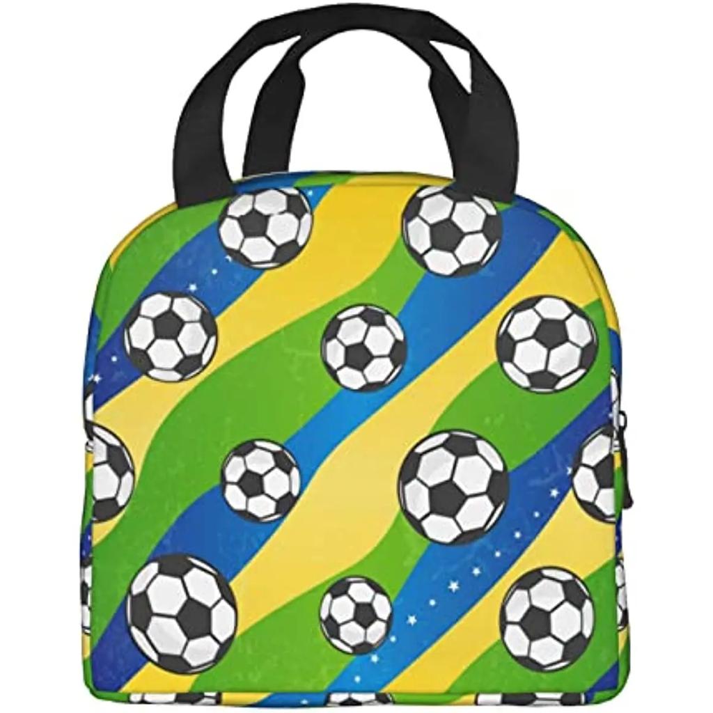 Сумка для ланча Brasil Futebol для женщин и мужчин, изолированный ланч-бокс для взрослых, многоразовая сумка для ланча для работы, пикника, школы или путешествий