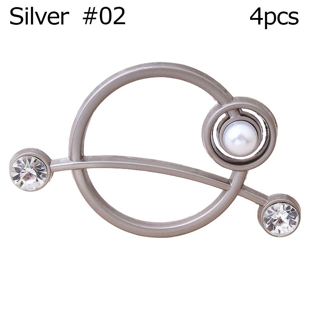 4Pcs Versatile T-Shirt Clip Silk Clasp Clips Shawl Buckle Waist Buckle Scarf Buckle Scarf Ring