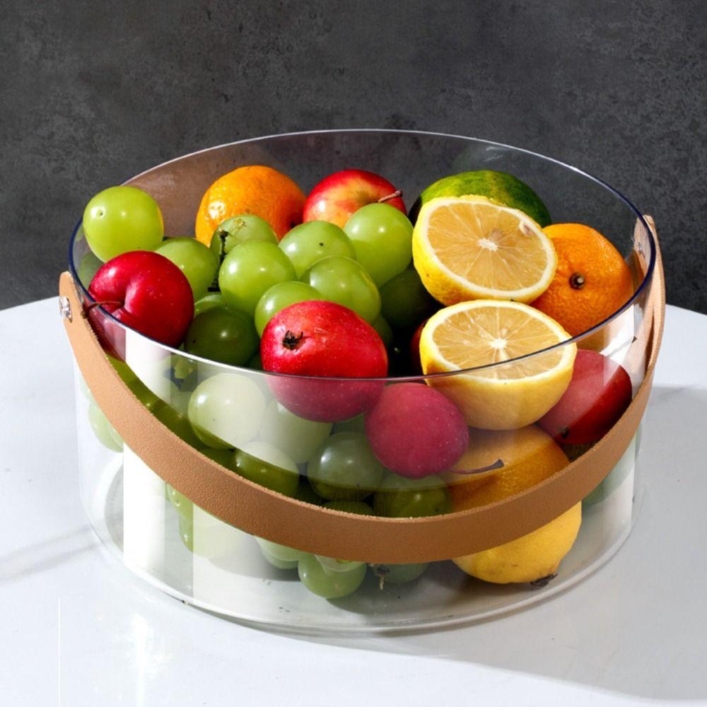 Portable Ice Bucket Clear Drinks Cooling Container Ice Cube Container Fruit Storage Basket  Home