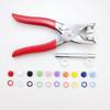 100pcs Metal Prong Snap Button Hollow Press Prong Fastener Studs with Pliers Tool Set Kits for Clothes Garment Sewing Bags Shoes