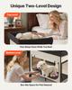 VEVOR Elevated Lounge Pet Bed, Foldable Bunk Dog Bed with 600D Oxford Cloth and Dutch Velvet, Portable Raised Cot with Wheels, Side Storage Bags