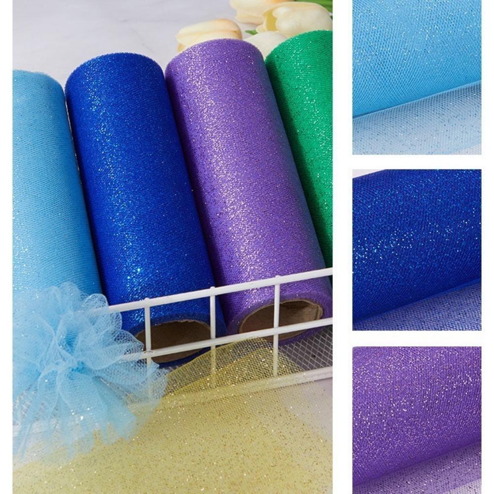 Блестящая марля с пайетками Сетчатая ткань DIY Ткань-сетка с пайетками Новые рулоны тюля Детский душ