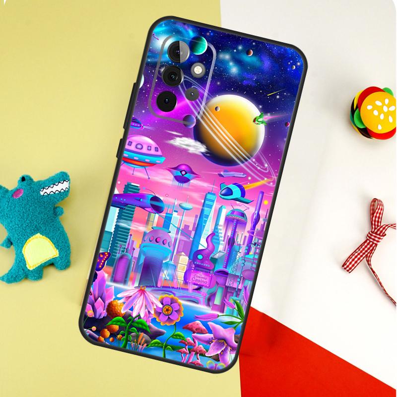 Чехол для телефона Samsung Galaxy A53 A33 A13 A54 A34 A14 A55 A35 A15 A05 A06 A16 A22 A32 A52 с изображением Луны, Звезд, Космоса