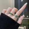 Персонализированное кольцо Slytherin с капельной глазурью, нишевый дизайн, инкрустация холодным ветром, кольцо на указательный палец со змеей, женское