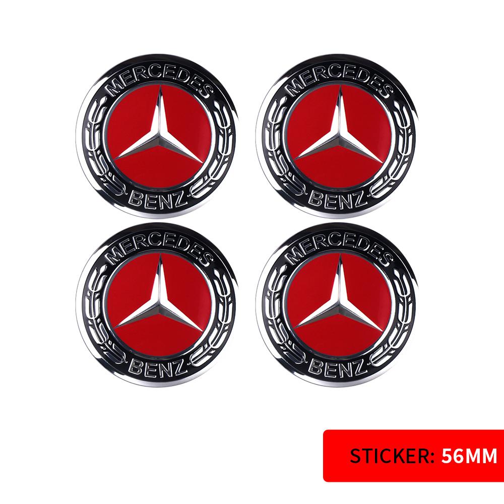 56/60/65MM Car Sticker Wheel Center Covers Hub Cap Emblem Decoration Decal for Mercedes Benz AMG W212 W204 W211 W124 A B S Class