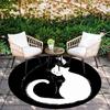 Two Cats pattern round rug,Carpet Rug for Living Room Bedroom Playroom ,Non-slip Floor Mat,Holiday Gifts and Birthday Gifts.