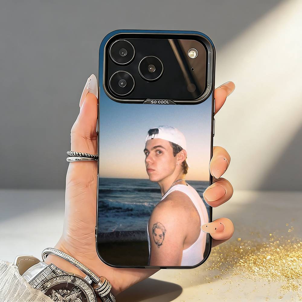 SINGER The Kid L-Laroi Чехол для телефона для iPhone17,16,15,14,13,12,11,Pro,MAX Белый Матовый Ударопрочный Чехол