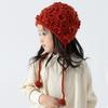 Crochet Beret Cap Hollow Flower Skullies Hat Breathable Princess Cap  for Child Girls