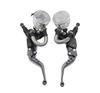Motorcycle 7/8" 22mm Handlebar Clutch Brake Levers Master Cylinder Reservoir Set