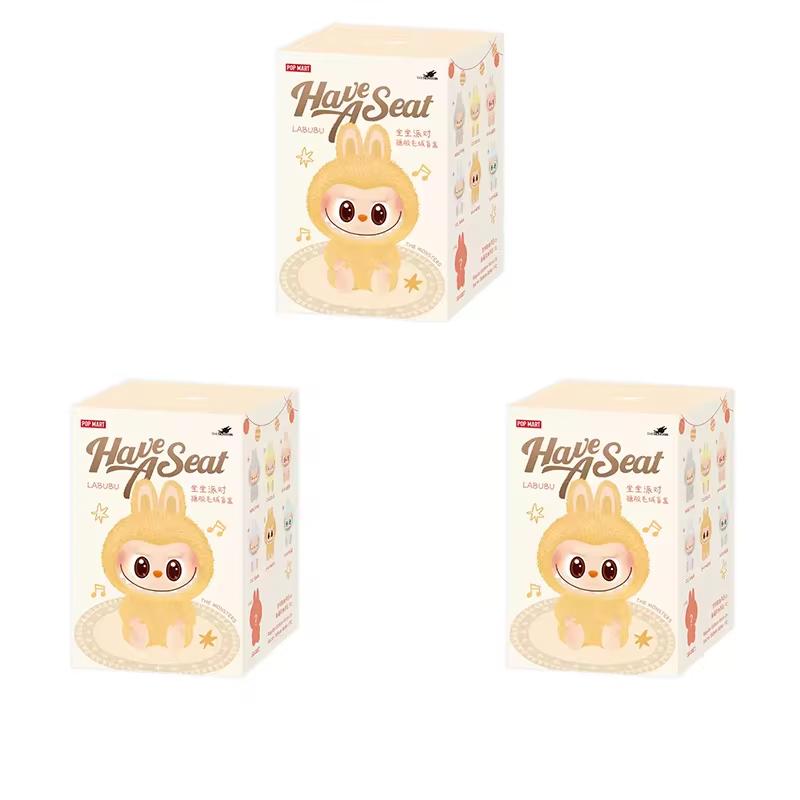 1:1 высококачественная кукла Macaron 2nd The Monsters Labubu Sitting Party Vinyl Plush Blind Box Decorative Surprise Box Doll Collection Gif