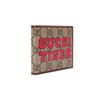 Gucci Винтажный Кошелек С Принтом Логотипа Складной Холст И Кожа Мужской Кошелек Эбеново-Коричневый 671652-US7EC-9396
